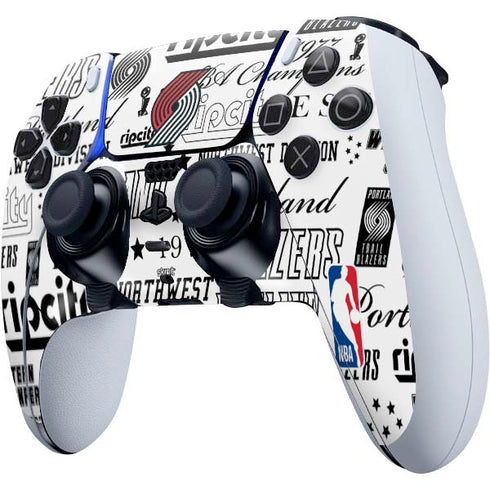 NBA Portland Trail Blazers Historic Blast PS5 DualSense Edge Pro Controller Skin