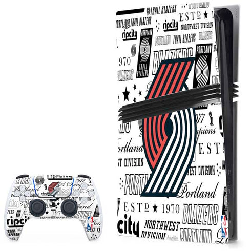 NBA Portland Trail Blazers Historic Blast PS5 Pro Bundle Skin