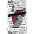 NBA Portland Trail Blazers Historic Blast PS5 Pro Console Skin