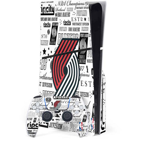 NBA Portland Trail Blazers Historic Blast PlayStation PS5 Skins