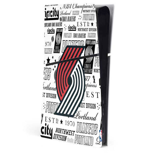 NBA Portland Trail Blazers Historic Blast PS5 Slim Digital Edition Console Skin