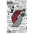 NBA Portland Trail Blazers Historic Blast PS5 Slim Digital Edition Console Skin