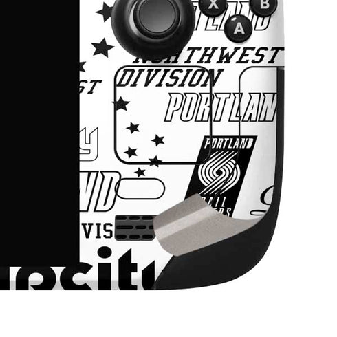 NBA Portland Trail Blazers Historic Blast Steam Deck Handheld Gaming Computer OLED Skin