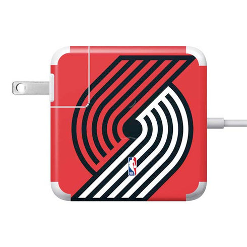 NBA Portland Trail Blazers Large Logo 85W Power Adapter (15 and 17 inch MacBook Pro Charger) Skin