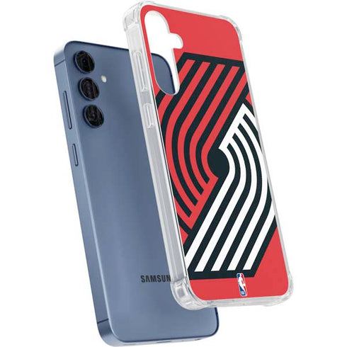 NBA Portland Trail Blazers Large Logo Galaxy A35 5G Clear Case
