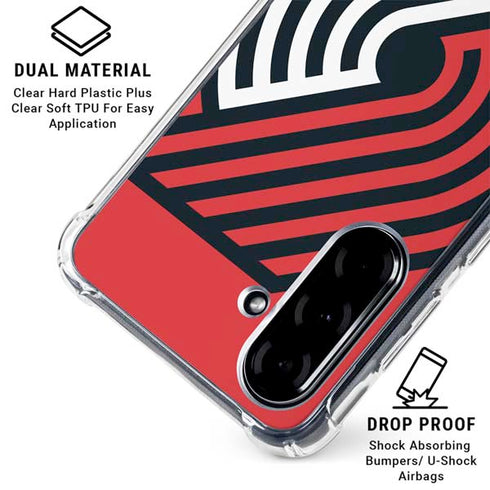 NBA Portland Trail Blazers Large Logo Galaxy A36 5G Clear Case