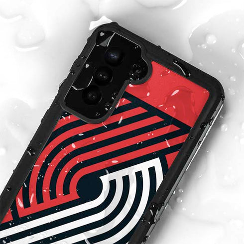 NBA Portland Trail Blazers Large Logo Galaxy S24 Plus Waterproof Case