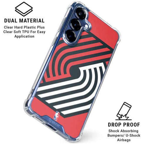 NBA Portland Trail Blazers Large Logo Galaxy S25 Clear Case