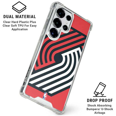 NBA Portland Trail Blazers Large Logo Galaxy S26 Ultra Clear Case