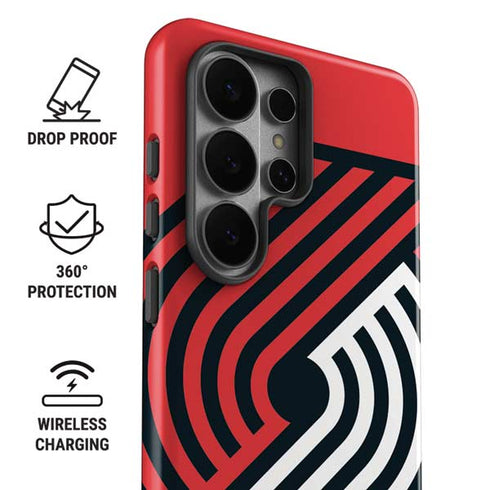 NBA Portland Trail Blazers Large Logo Galaxy S26 Ultra Impact Case