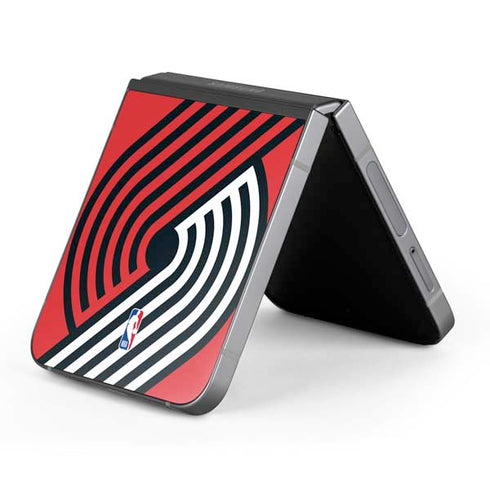 NBA Portland Trail Blazers Large Logo Galaxy Z Flip6 Skin