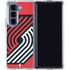 NBA Portland Trail Blazers Large Logo Galaxy Z Fold5 5G Clear Case