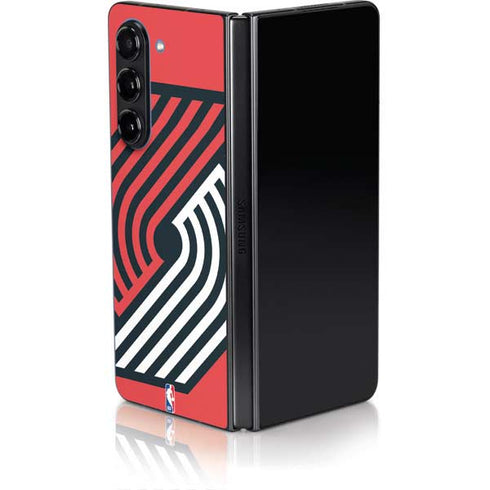 NBA Portland Trail Blazers Large Logo Galaxy Z Fold5 5G Skin