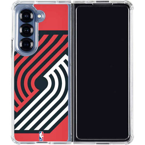 NBA Portland Trail Blazers Large Logo Galaxy Z Fold6 Clear Case