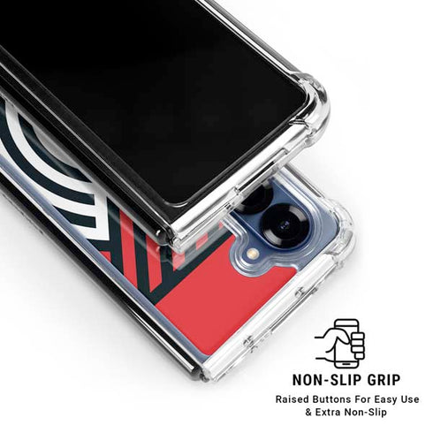 NBA Portland Trail Blazers Large Logo Galaxy Z Fold6 Clear Case