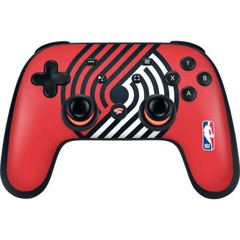 NBA Portland Trail Blazers Large Logo Google Stadia Controller Skin