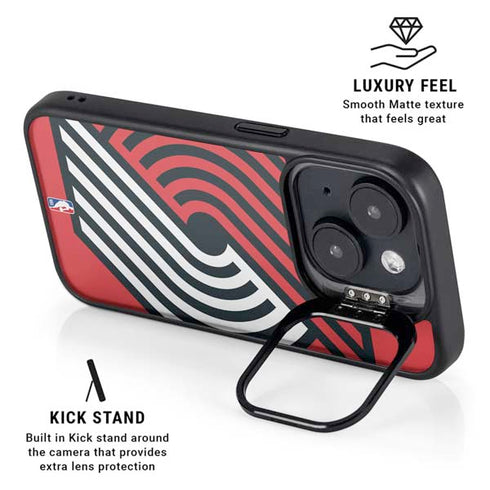 NBA Portland Trail Blazers Large Logo iPhone 14 Plus Kickstand Case