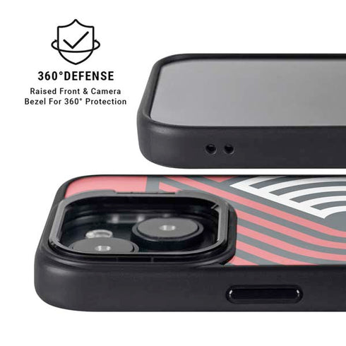 NBA Portland Trail Blazers Large Logo iPhone 14 Plus Kickstand Case