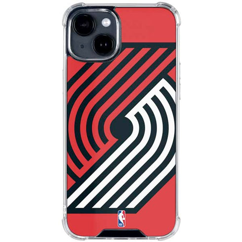 NBA Portland Trail Blazers Large Logo iPhone 15 Clear Case