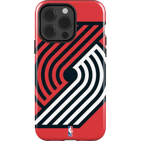 NBA Portland Trail Blazers Large Logo iPhone 15 Pro Impact Case