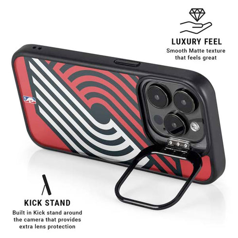 NBA Portland Trail Blazers Large Logo iPhone 15 Pro Kickstand Case