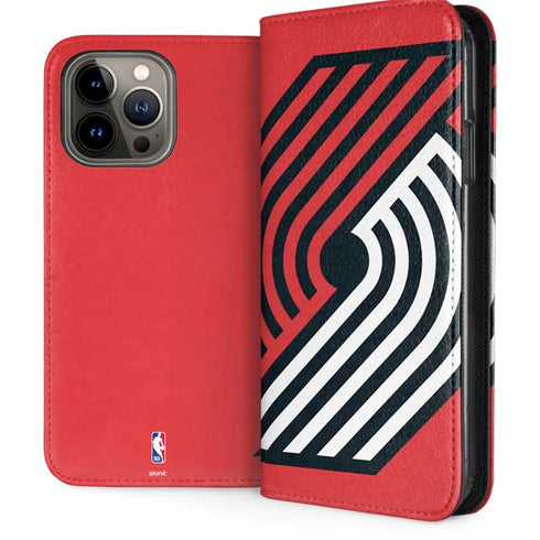 NBA Portland Trail Blazers Large Logo iPhone 15 Pro Max Folio Case