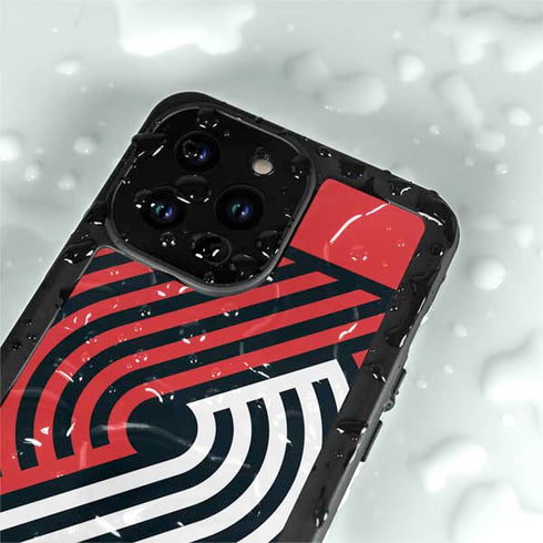 NBA Portland Trail Blazers Large Logo iPhone 15 Pro Waterproof Case