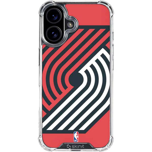 NBA Portland Trail Blazers Large Logo iPhone 16 Plus Clear Case