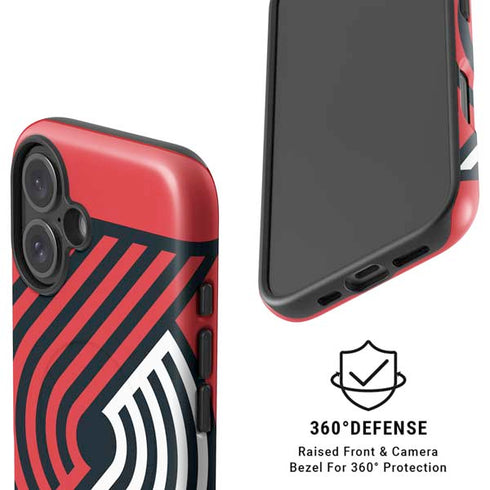 NBA Portland Trail Blazers Large Logo iPhone 16 Plus Magsafe Impact Case