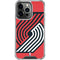 NBA Portland Trail Blazers Large Logo iPhone 16 Pro Clear Case