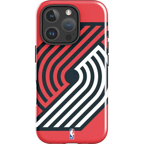 NBA Portland Trail Blazers Large Logo iPhone 16 Pro Impact Case