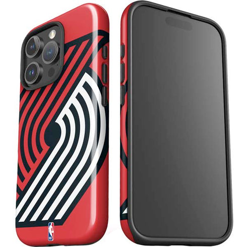 NBA Portland Trail Blazers Large Logo iPhone 16 Pro Impact Case