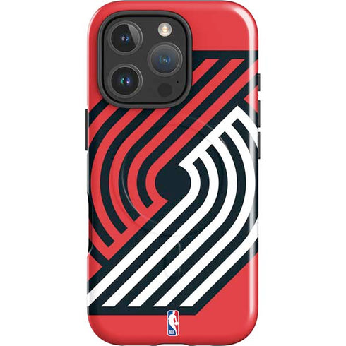 NBA Portland Trail Blazers Large Logo iPhone 16 Pro Magsafe Impact Case