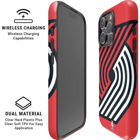 NBA Portland Trail Blazers Large Logo iPhone 16 Pro Magsafe Impact Case