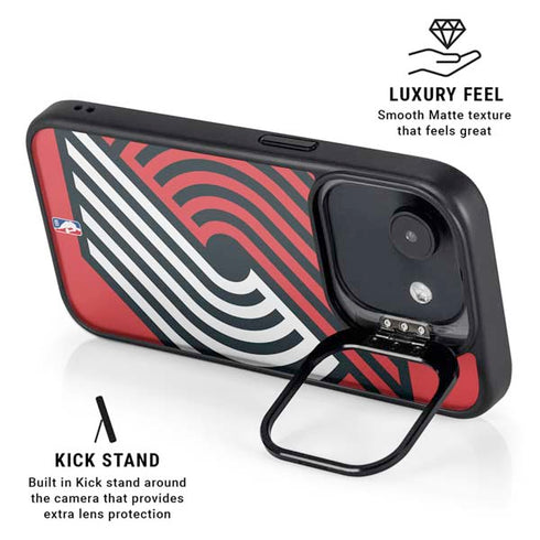 NBA Portland Trail Blazers Large Logo iPhone 16e Kickstand Case