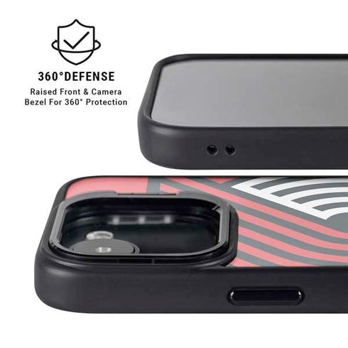NBA Portland Trail Blazers Large Logo iPhone 16e Kickstand Case