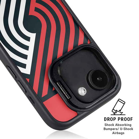 NBA Portland Trail Blazers Large Logo iPhone 16e Kickstand Case