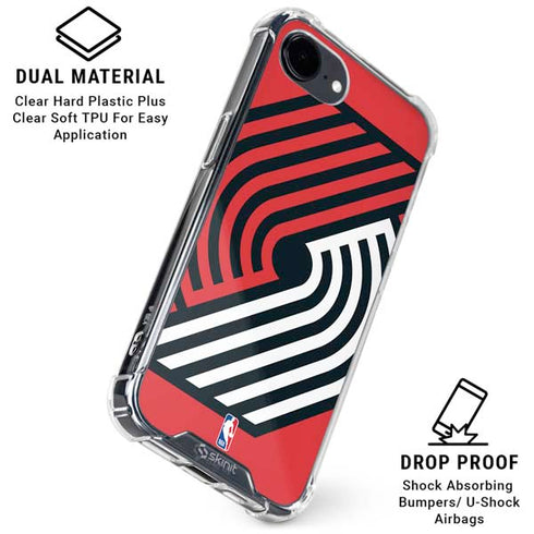 NBA Portland Trail Blazers Large Logo iPhone 16e Clear Case