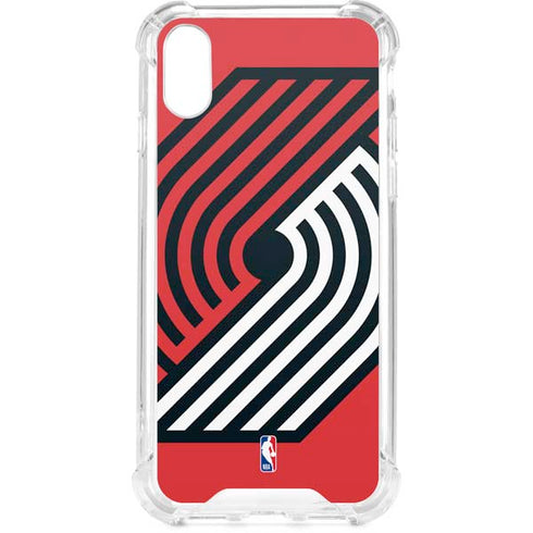 NBA Portland Trail Blazers Large Logo iPhone XS Clear Case