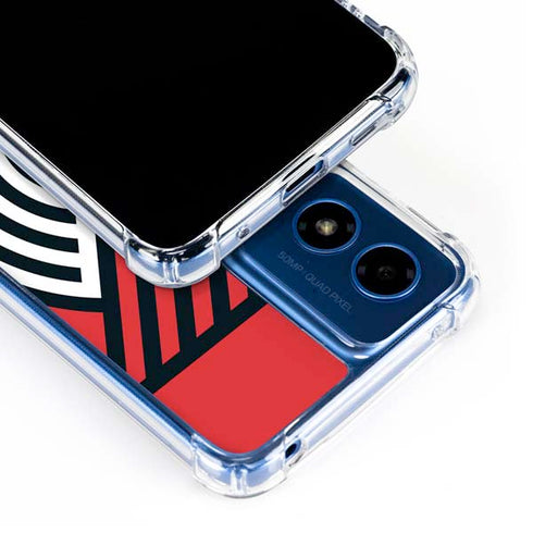 NBA Portland Trail Blazers Large Logo Moto G 5G (2024) Clear Case