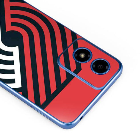 NBA Portland Trail Blazers Large Logo Moto G Play 4G (2024) Skin