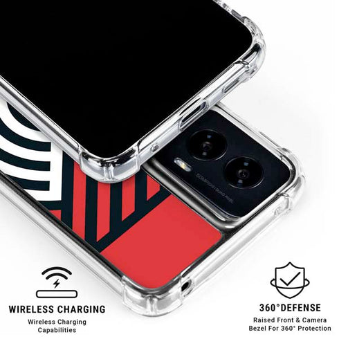 NBA Portland Trail Blazers Large Logo Moto G Power 5G (2024) Clear Case