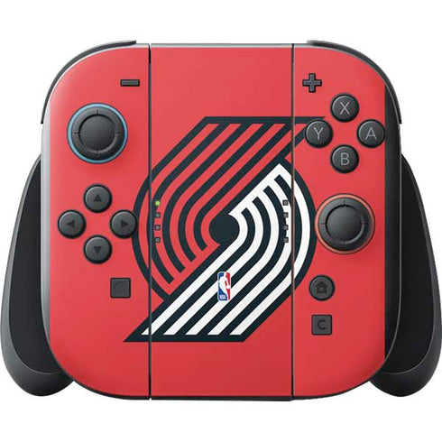 NBA Portland Trail Blazers Large Logo Nintendo Switch 2 (2025) with Joy-Con Skin