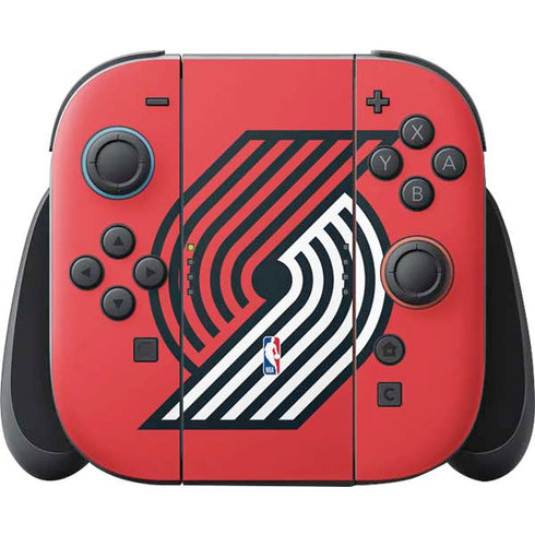 NBA Portland Trail Blazers Large Logo Nintendo Switch 2 (2025) Joy-Con Controller Skin