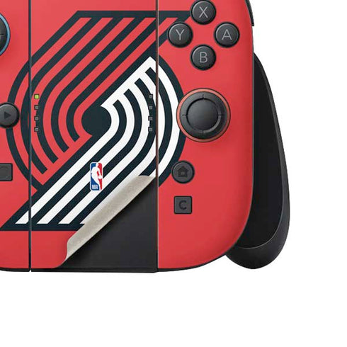 NBA Portland Trail Blazers Large Logo Nintendo Switch 2 (2025) Joy-Con Controller Skin