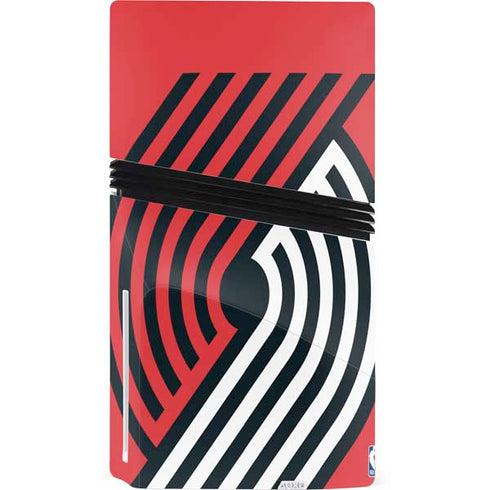 NBA Portland Trail Blazers Large Logo PS5 Pro Disk Console Skin