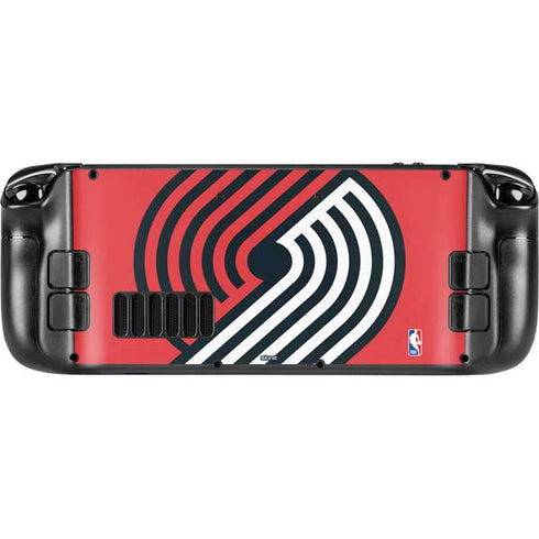 NBA Portland Trail Blazers Large Logo Steam Deck Handheld Gaming Computer Skin