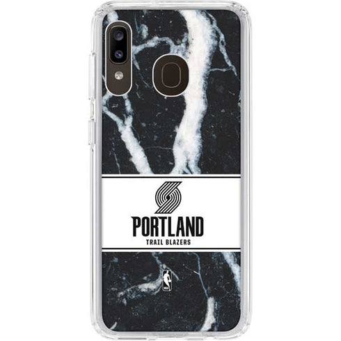 NBA Portland Trail Blazers Marble Galaxy A20 Clear Case