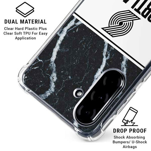NBA Portland Trail Blazers Marble Galaxy A36 5G Clear Case