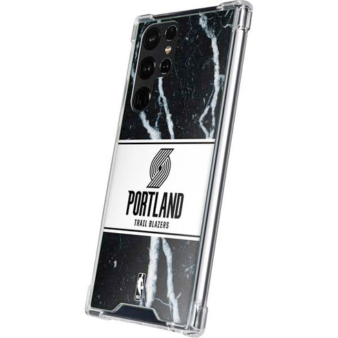 NBA Portland Trail Blazers Marble Galaxy S23 Ultra Clear Case